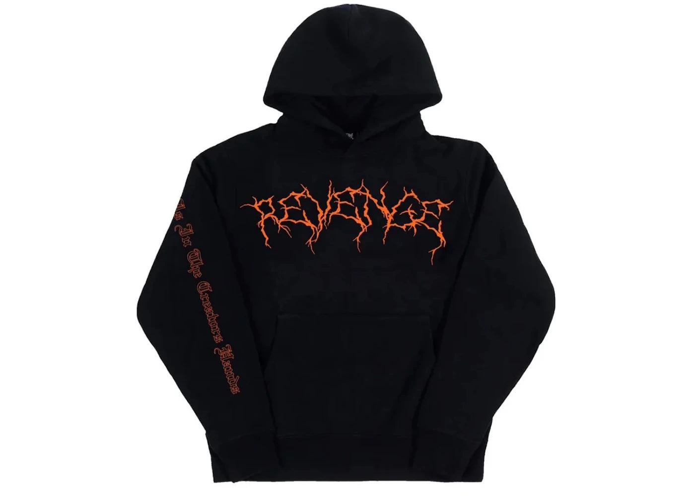 Revenge Orange Lightning Hoodie Black