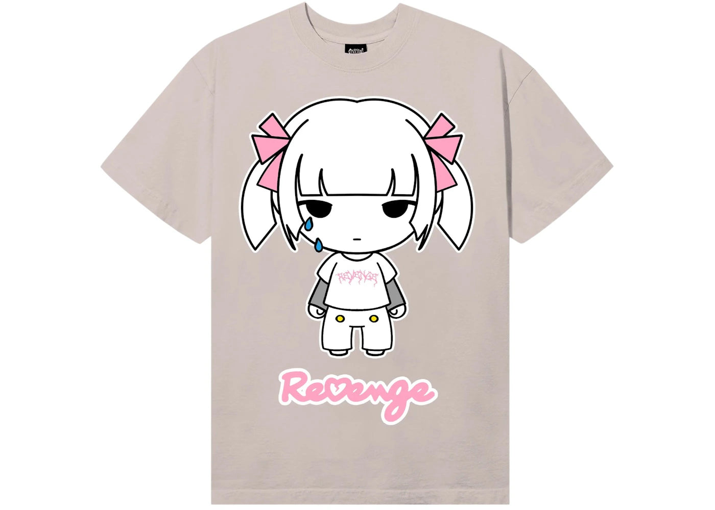 Revenge Raven Tee Light Pink