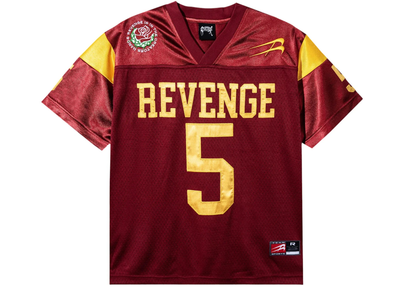 Revenge Rose Football Jersey Cardinal Red