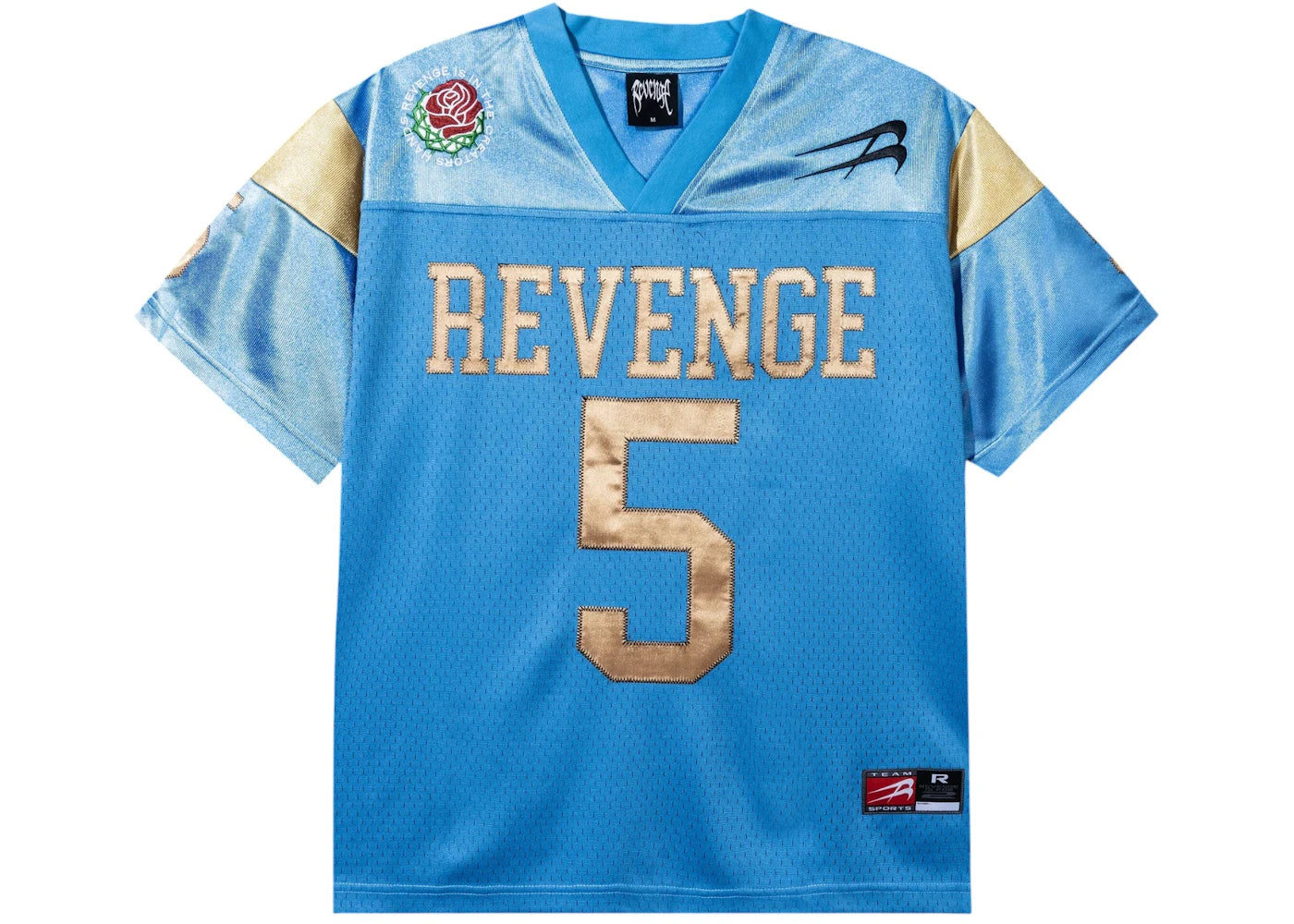 Revenge Rose Football Jersey Light Blue