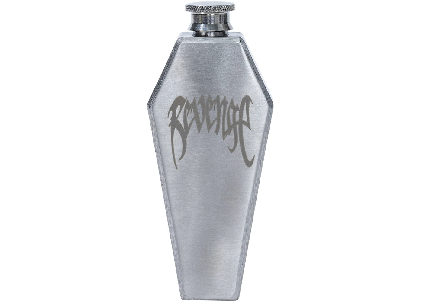 Revenge Skull Metal Flask Silver