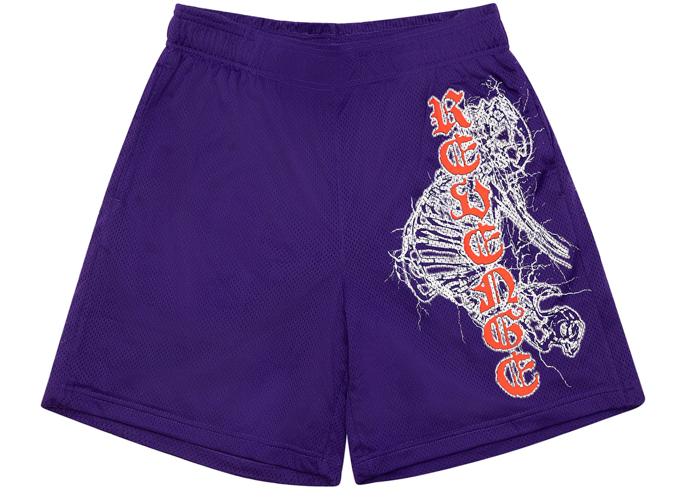 Revenge Spine Mesh Shorts Purple