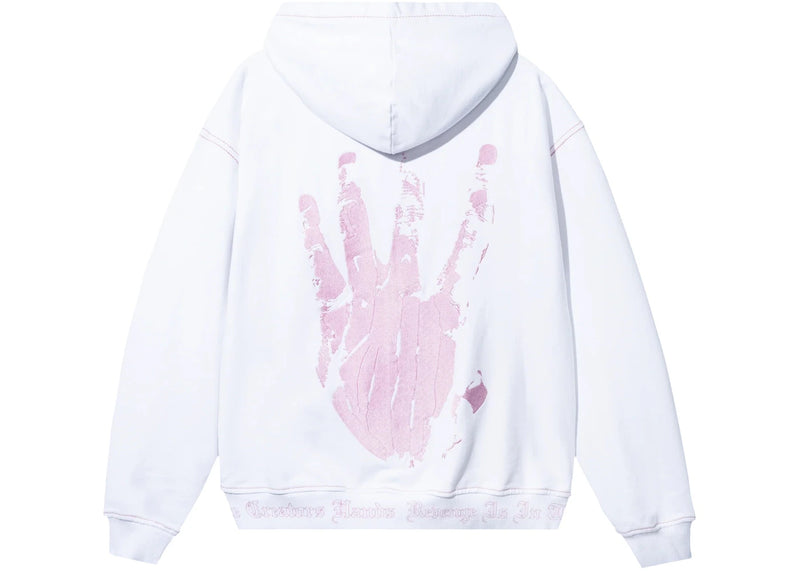 Revenge XXXTentacion Kill Contrast Zip Hoodie White/Pink