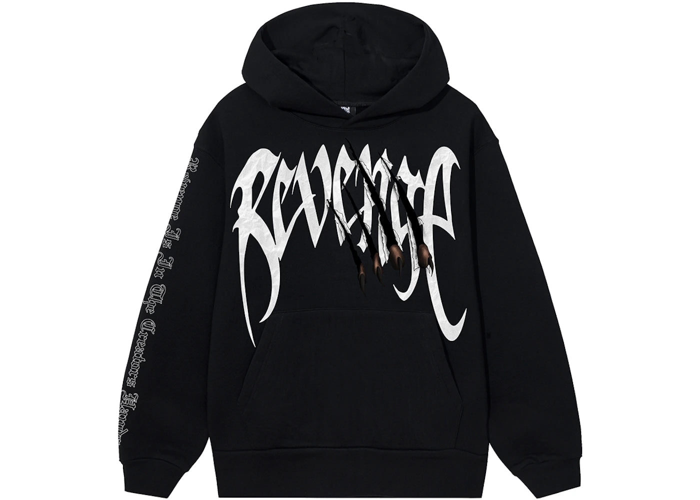 Revenge x City Morgue Arch Logo Claw Hoodie Black