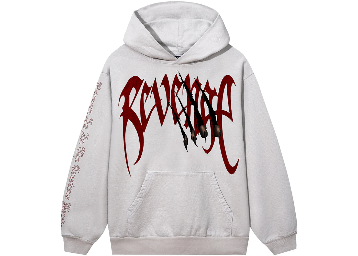 Revenge x City Morgue Arch Logo Claw Hoodie Cement