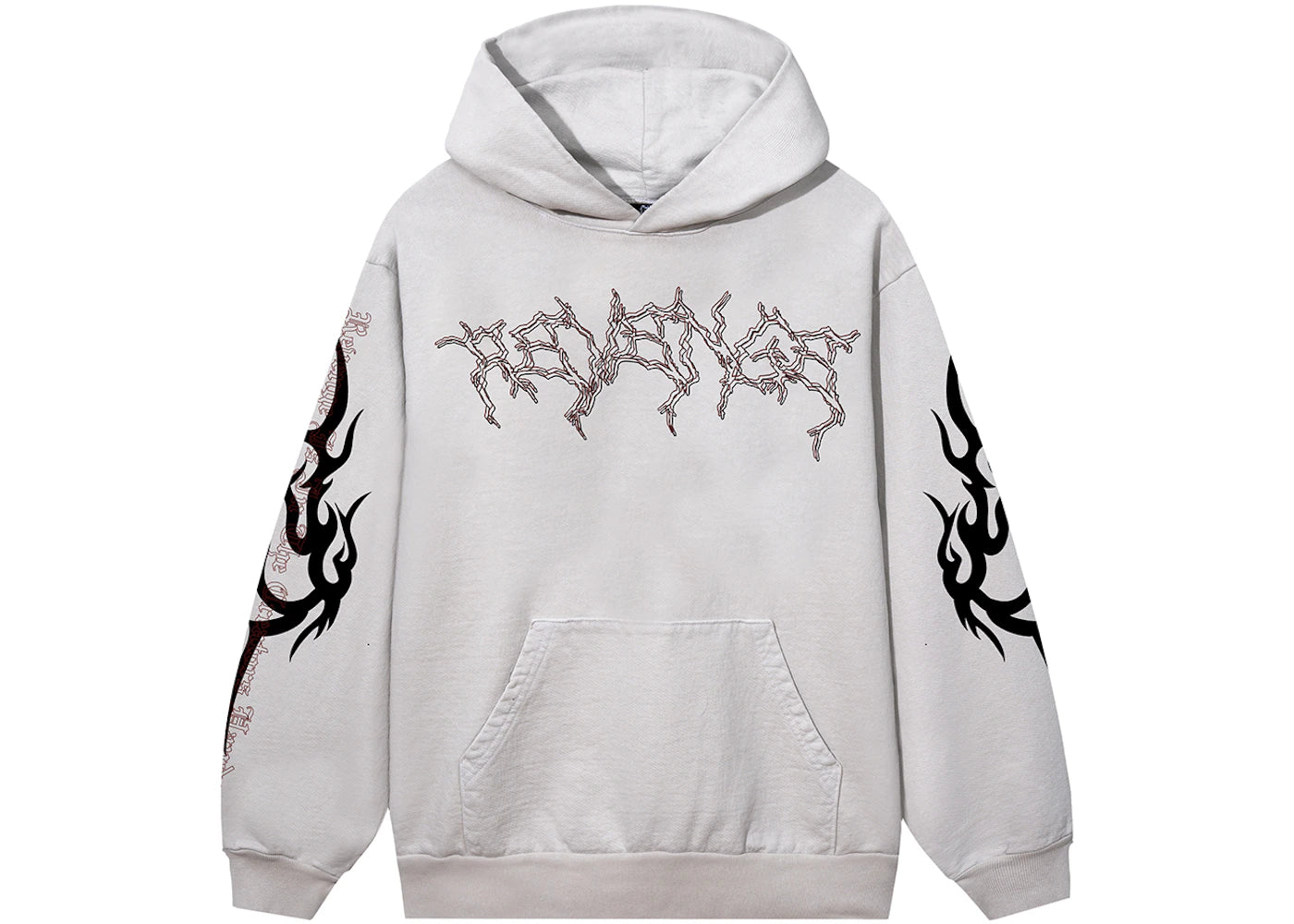 Revenge x City Morgue Lightning Logo Cerberus Hoodie Cement