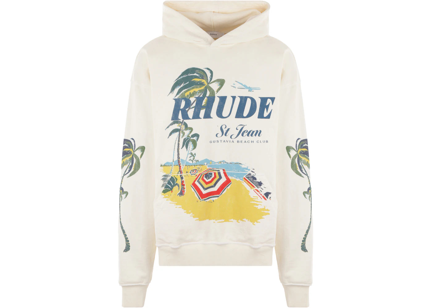 Rhude Beach Club Hoodie Vintage White/Multicolor