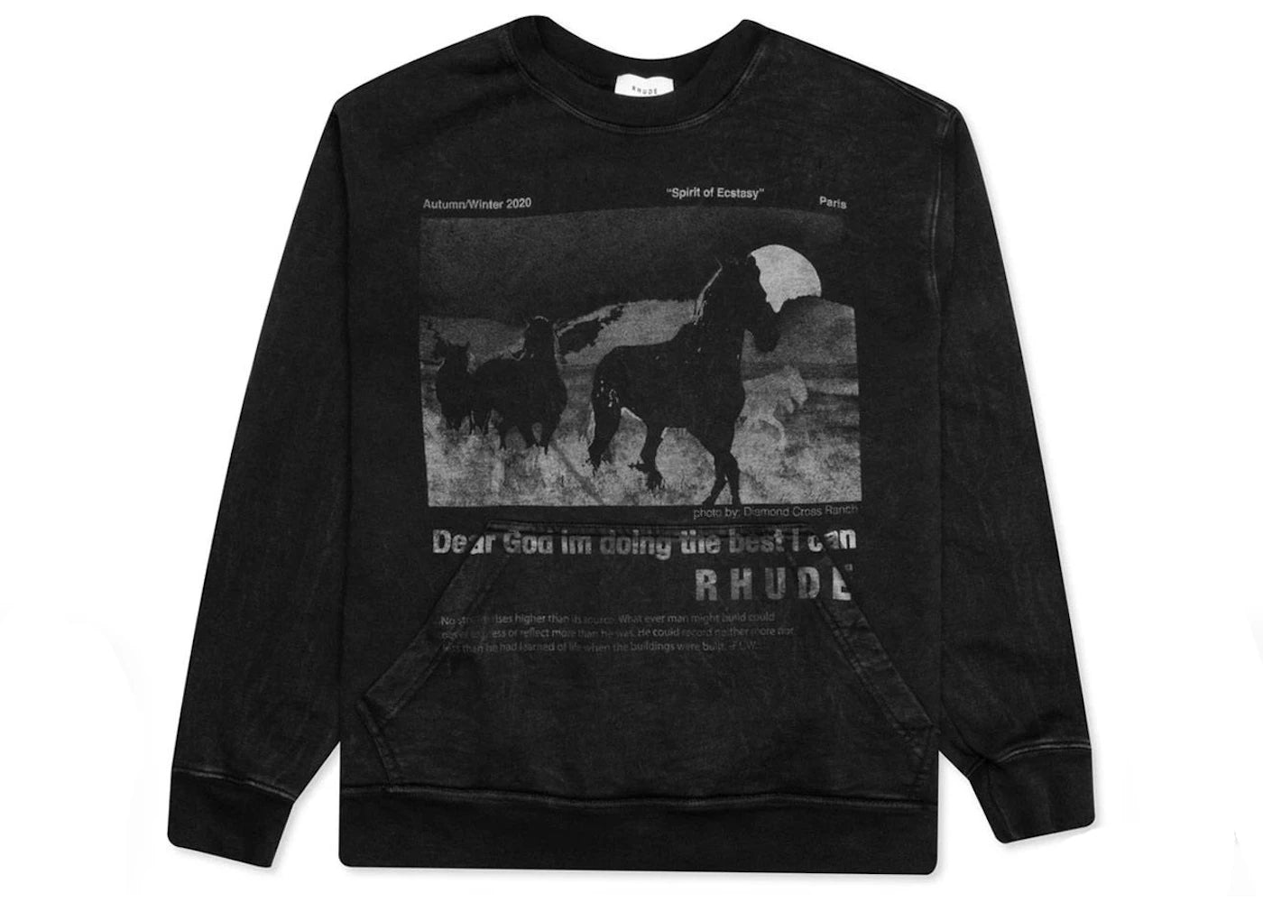 Rhude Best I Can Graphic Crewneck Black