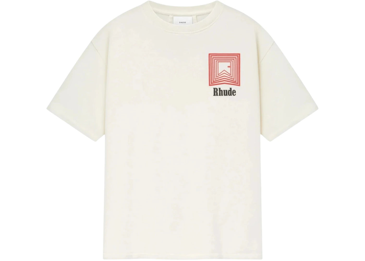 Rhude Chevron Logo Repeat Tee White