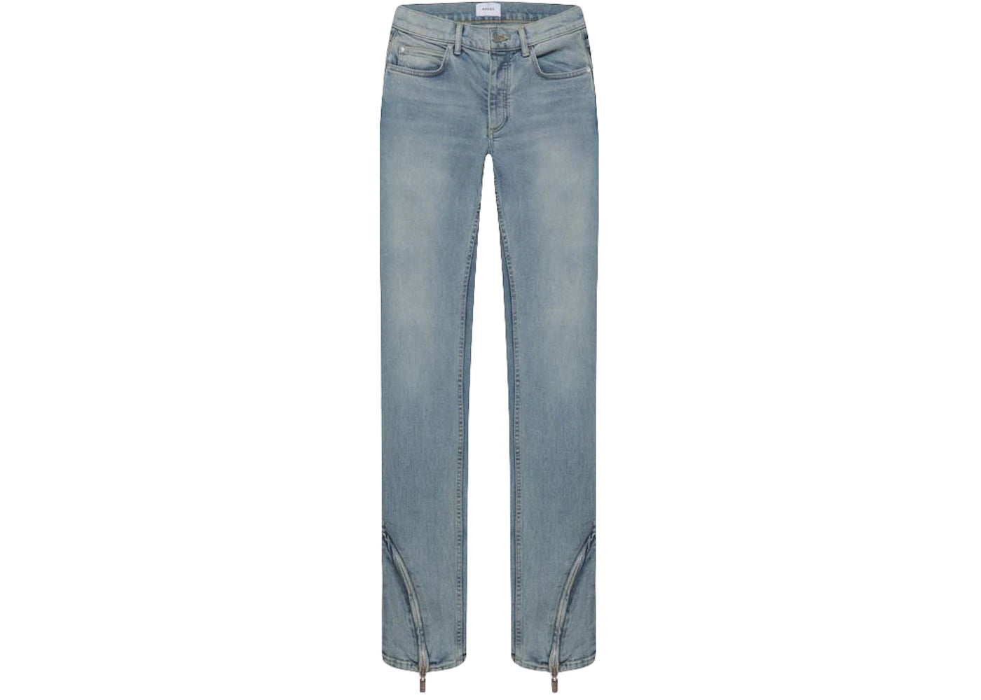 Rhude Curve Zip Denim Light Blue