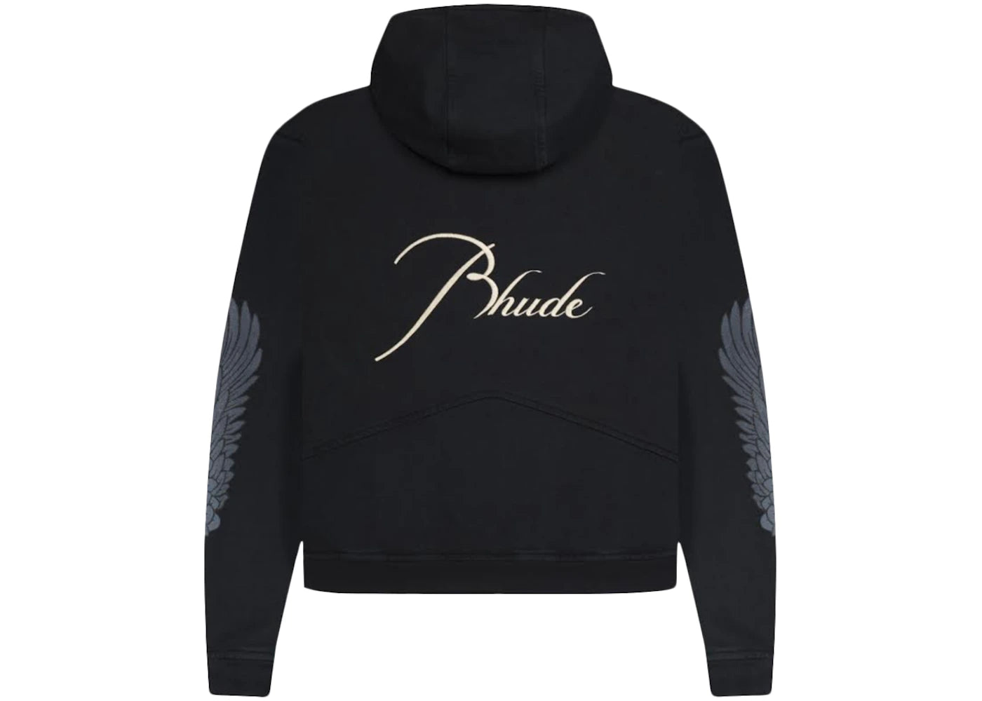 Rhude Full Zip Wing Hoodie Black