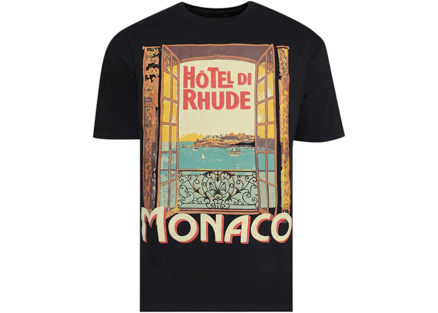 Rhude Hotel Di Monaco Tee Vintage Black