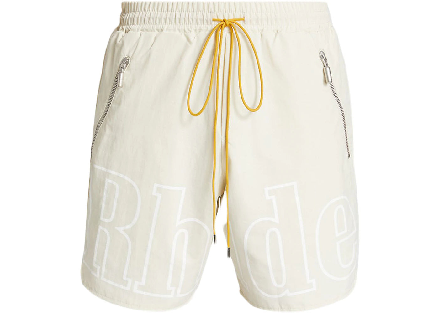 Rhude Logo Nylon Shorts White