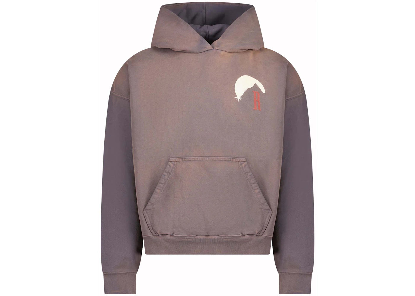 Rhude Moonlight Stamp Hoodie Grey