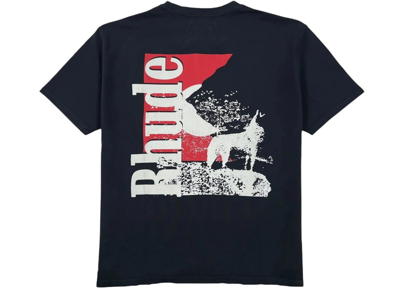 Rhude Moonlight Wolf Pocket Tee Black/White/Red