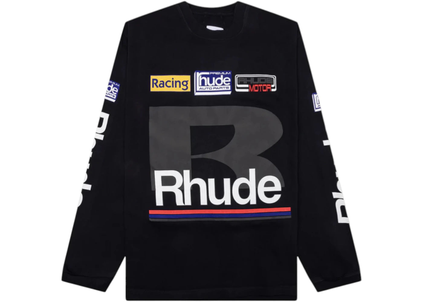 Rhude Petrol Patch L/S Tee Vintage Black