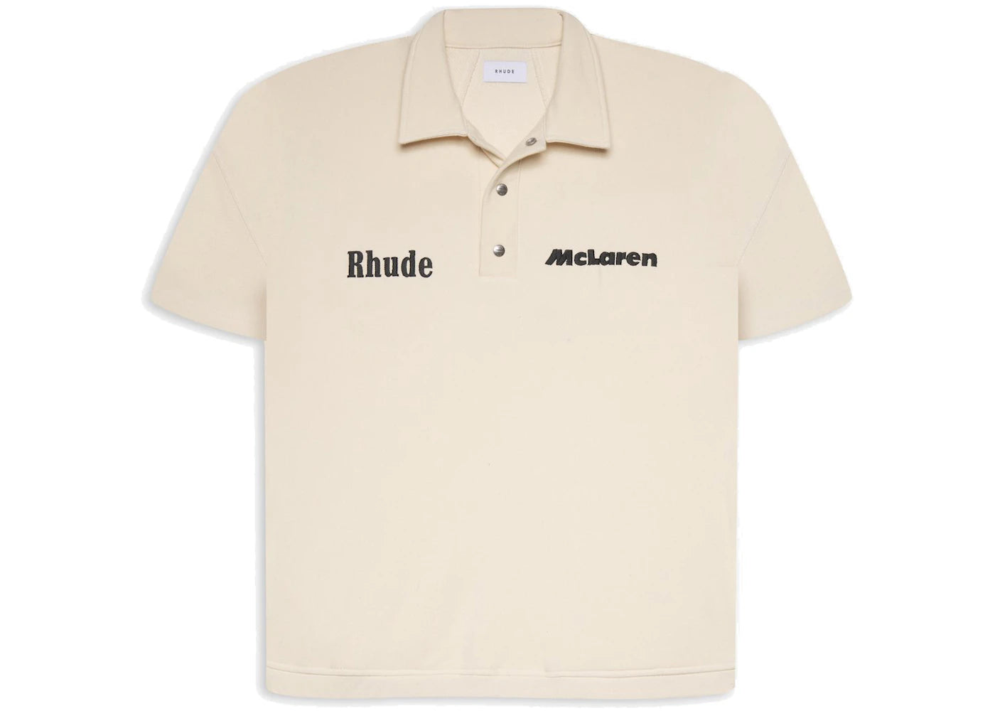 Rhude Pique Racer Polo Cream