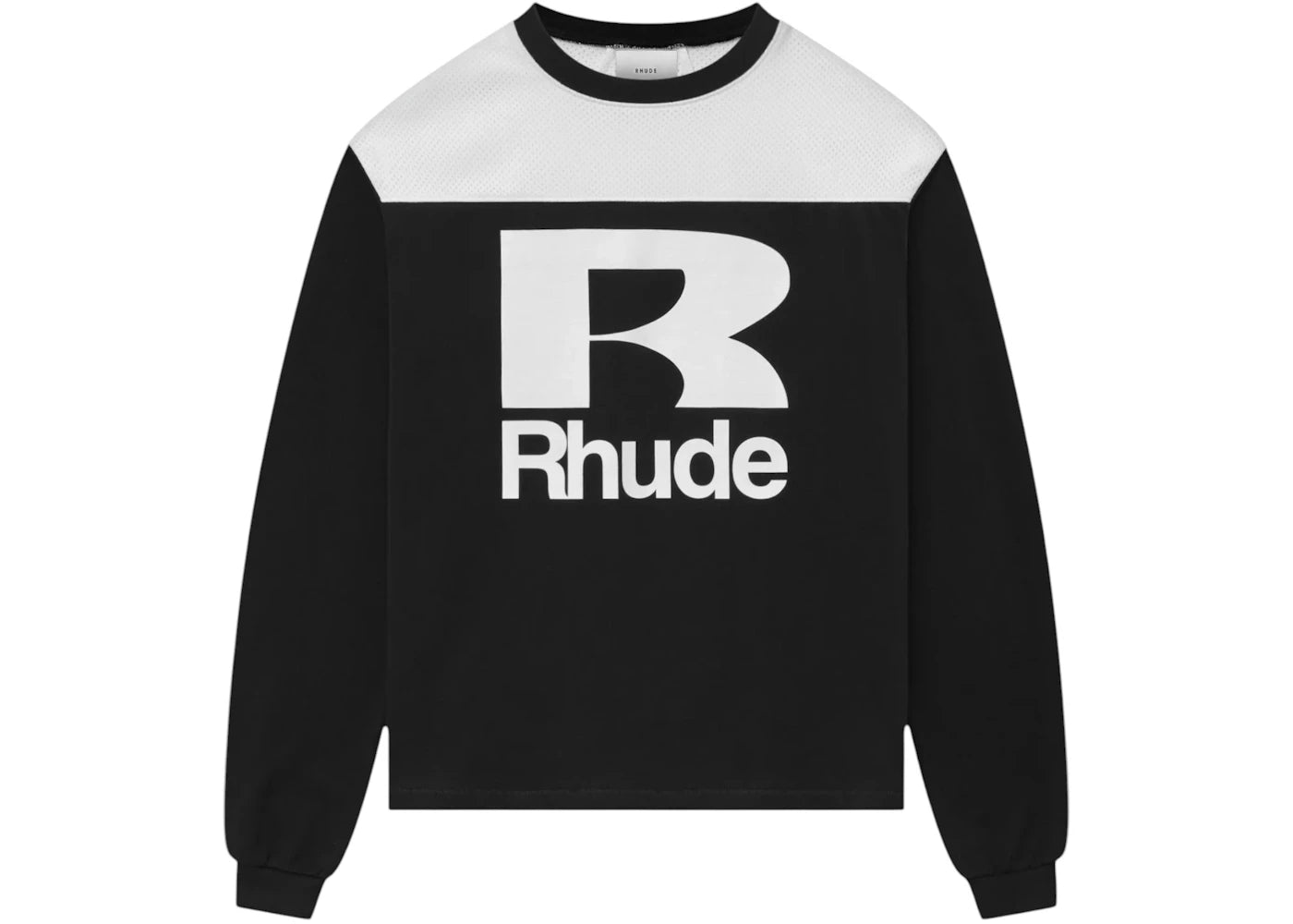 Rhude Racing Panel L/S Shirt Black/White
