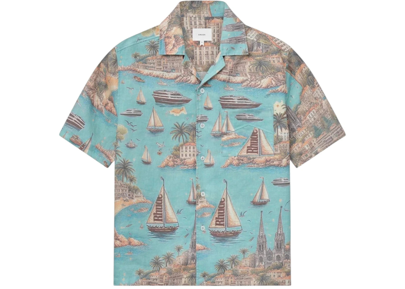 Rhude Sailing Map Shirt Multi color