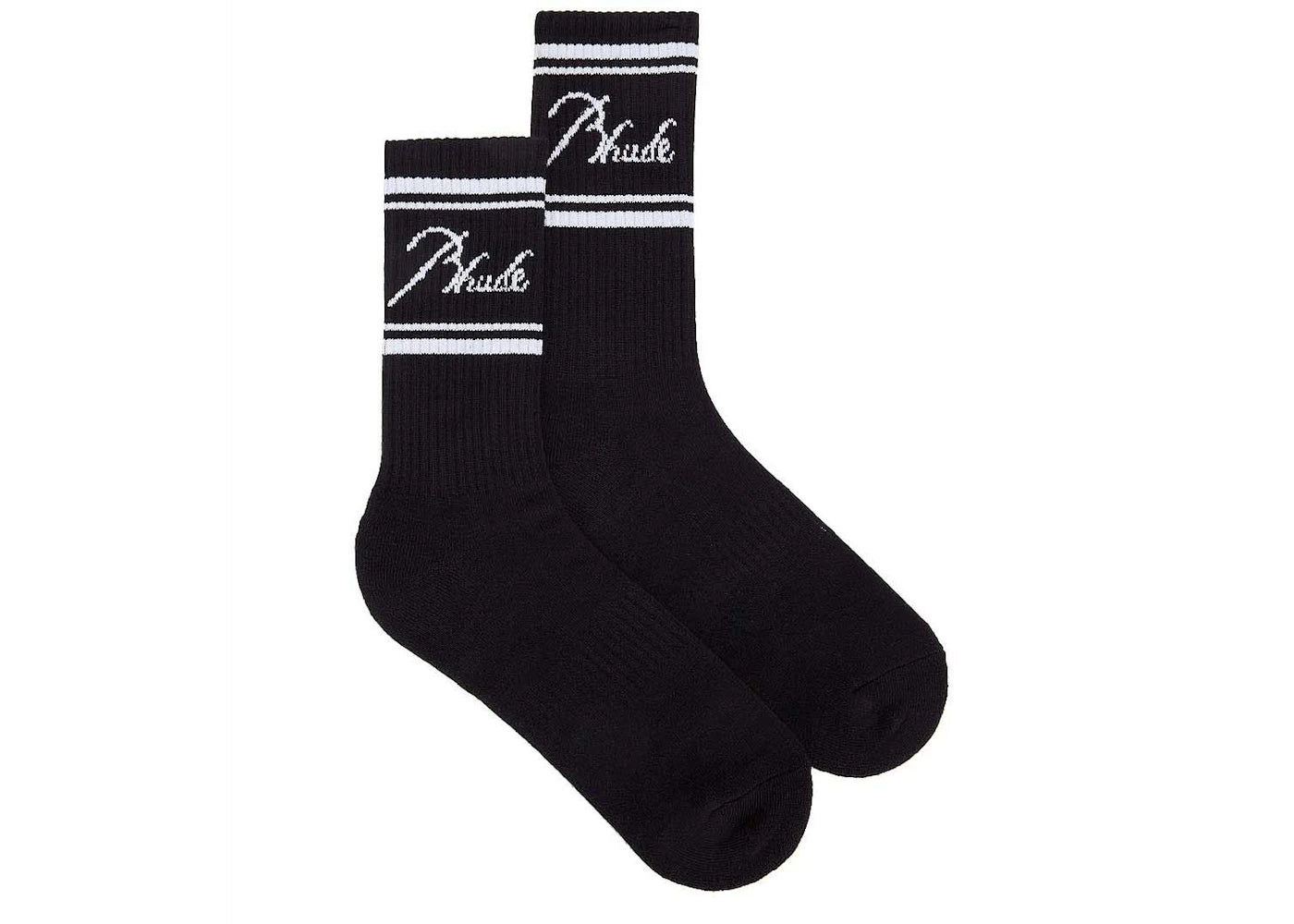 Rhude Script Logo Sock Black/White