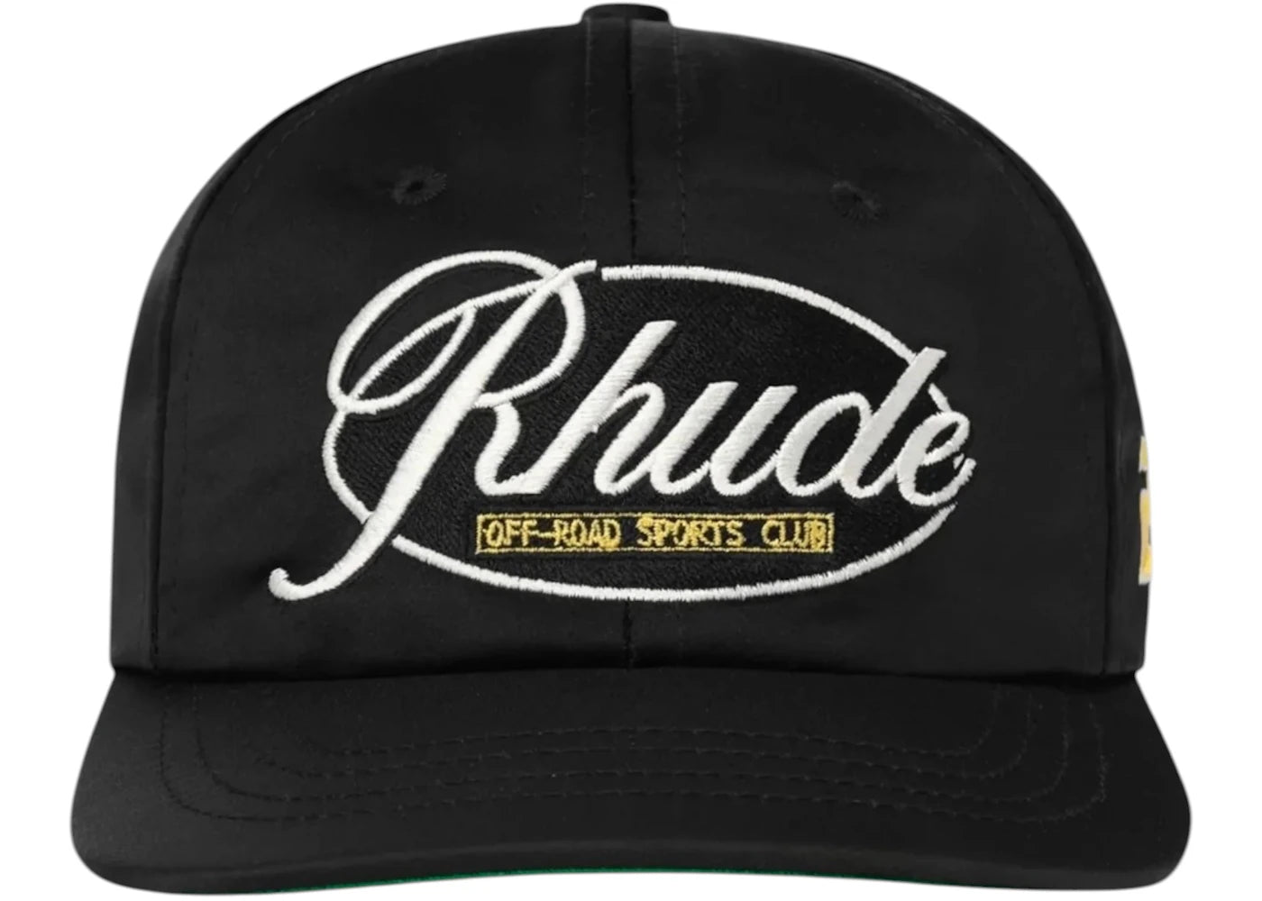 Rhude Sports Club Curved Brim Hat Black