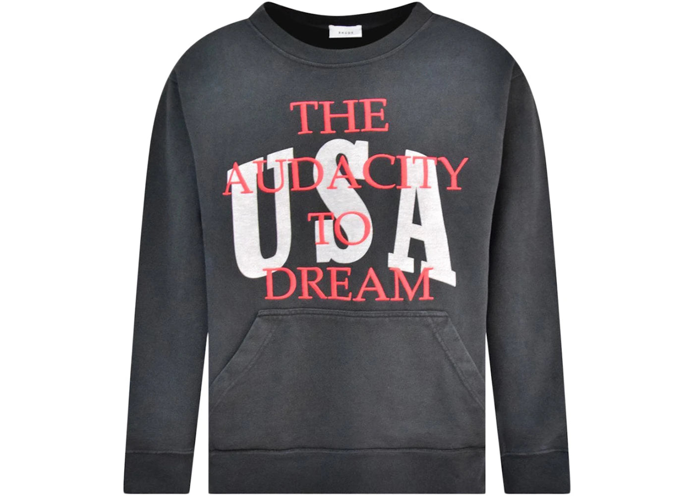 Rhude The Audacity To Dream Vintage Washed Sweatshirt Black/Red/White