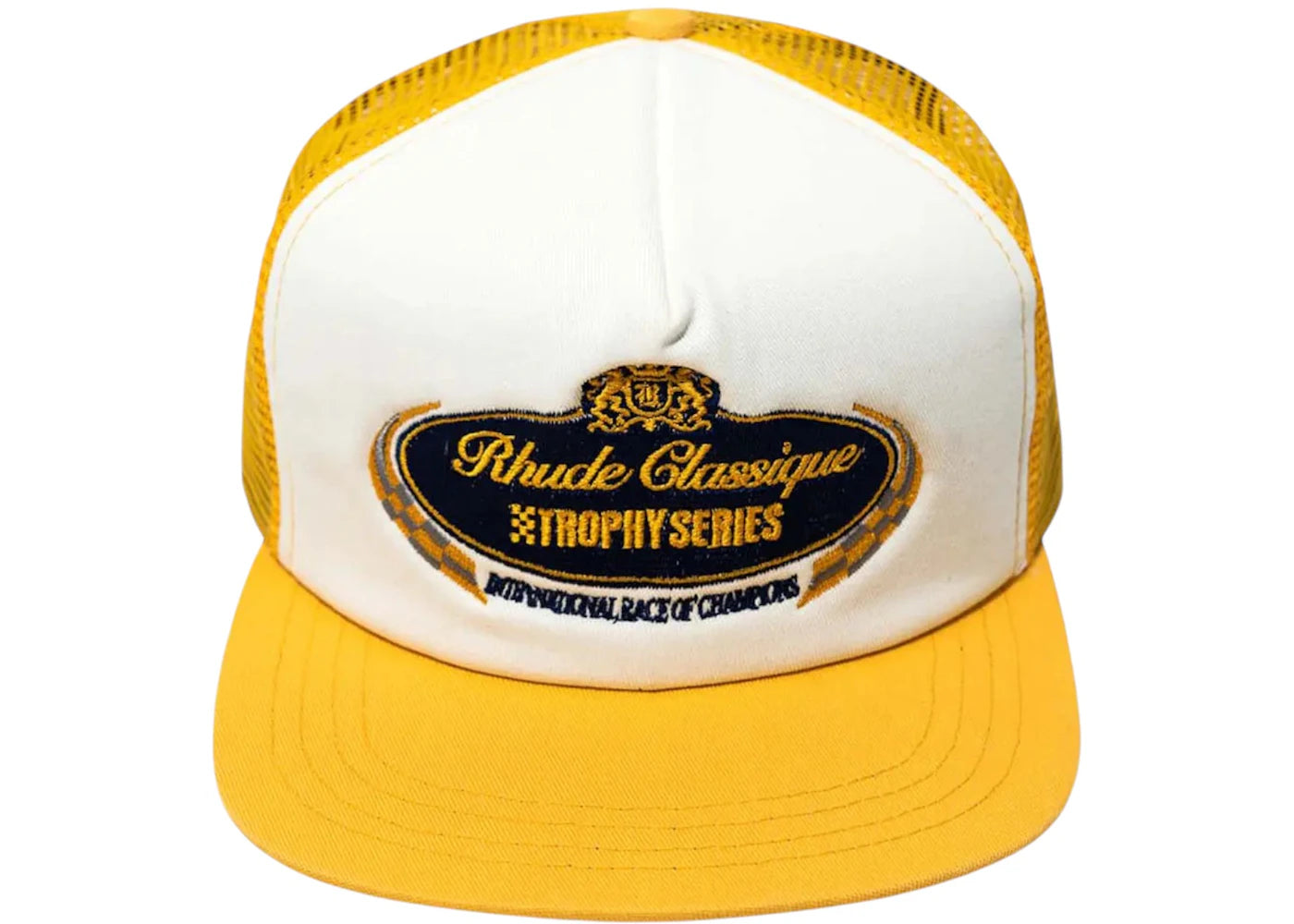 Rhude Trophy Series Foam Hat Yellow/Mustard/Creme