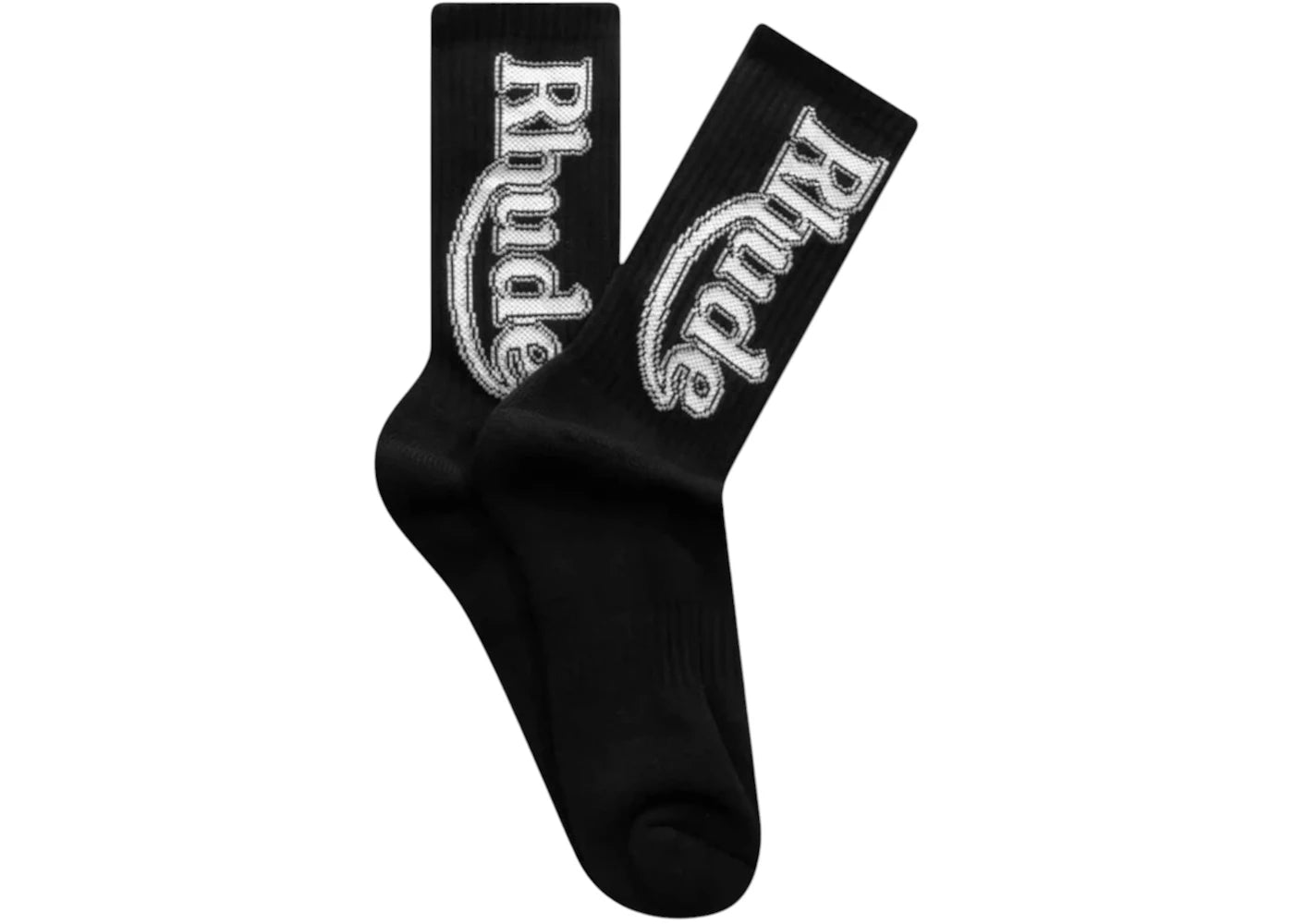 Rhude Vertical Race Track Socks Black