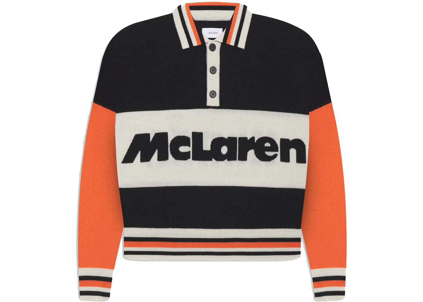 Rhude x McLaren Logo Polo Black/Orange