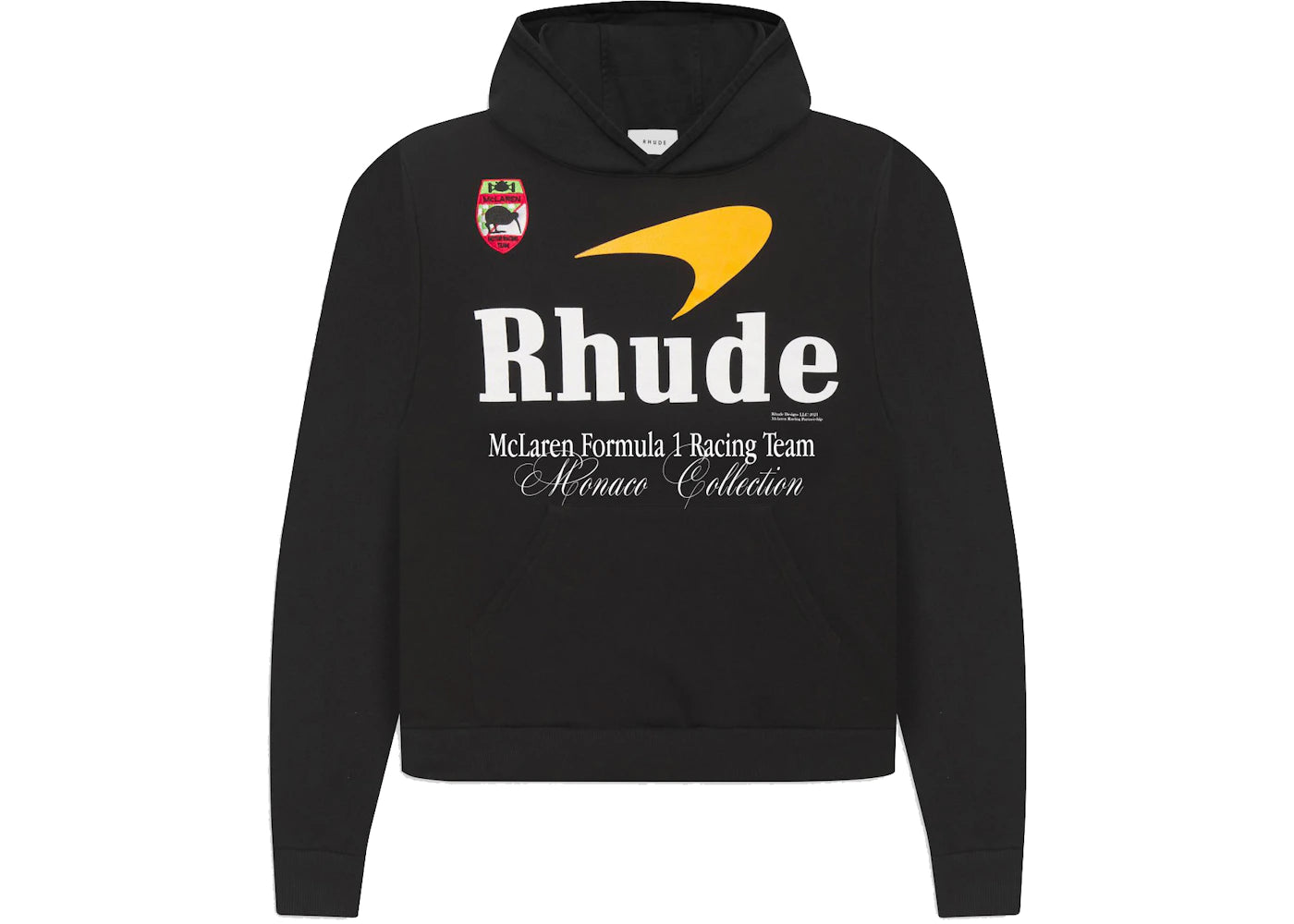 Rhude x McLaren Logo Hoodie Black