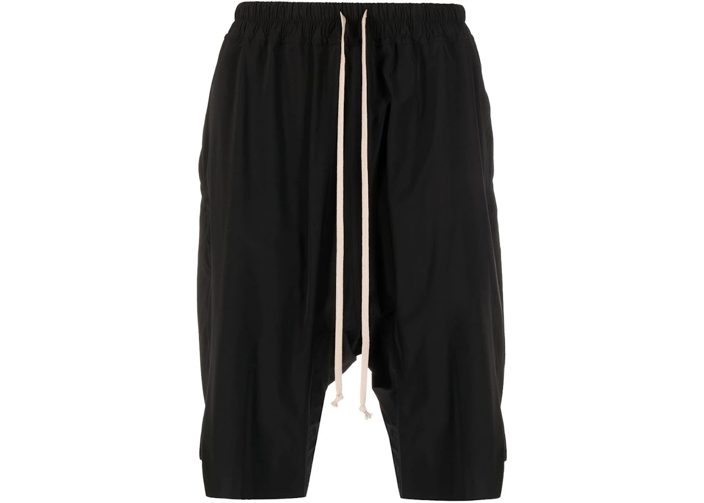 Rick Owens Basket Swingers Drop-Crotch Shorts Black