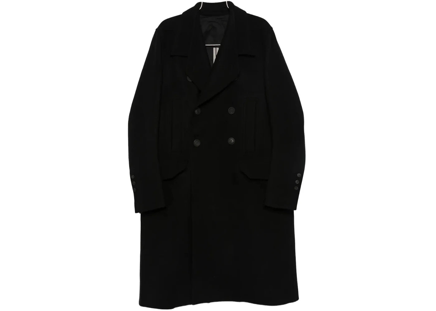 Rick Owens Cappotto Officer Coat Black