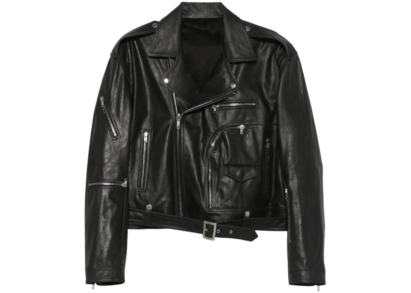 Rick Owens Cropped Jumbo Bauhaus Stooges Jacket Black