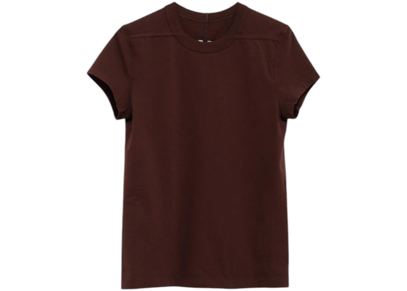 Rick Owens Cropped Level T-shirt Mahogany