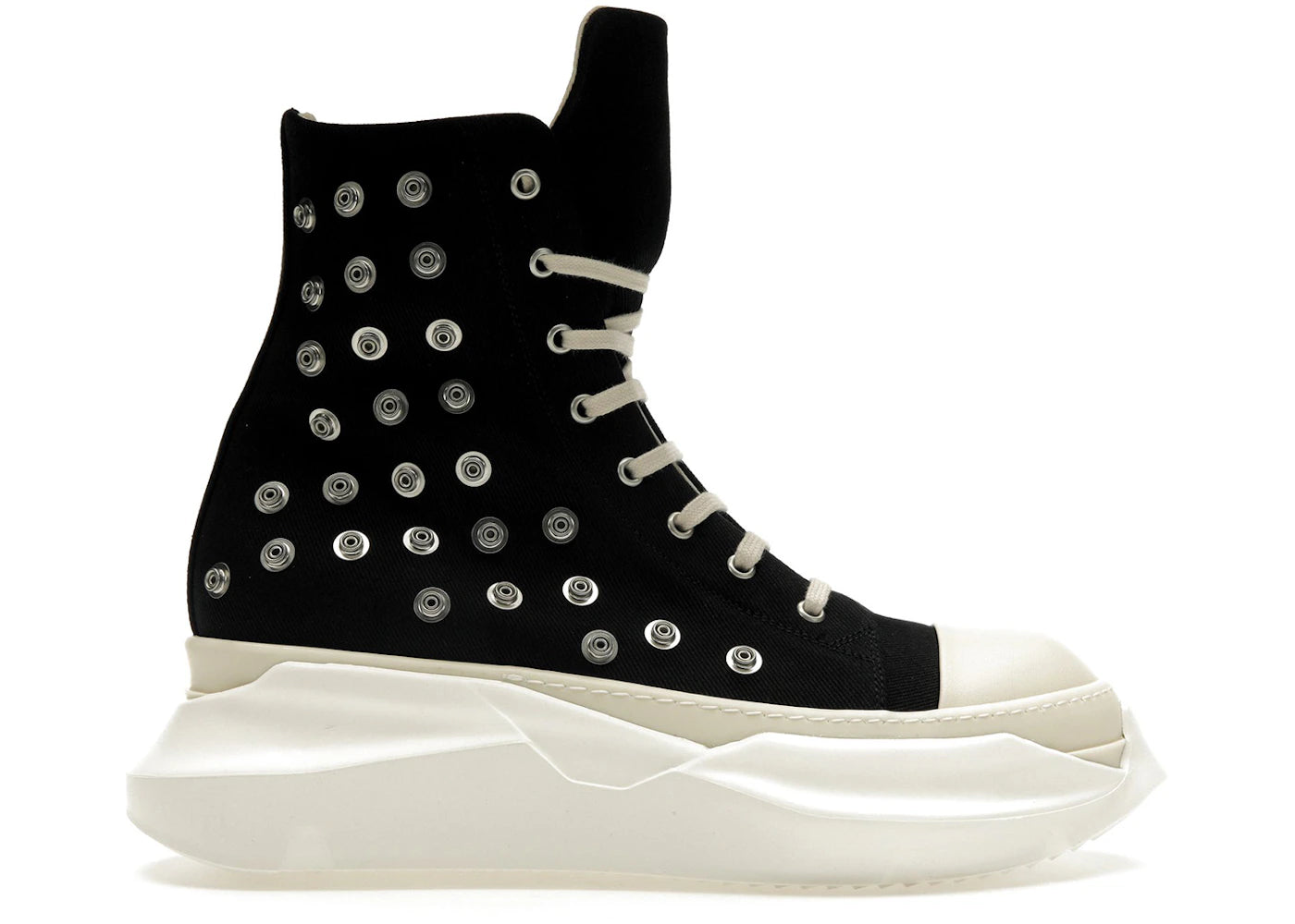 Rick Owens DRKSHDW Abstract Sneaks Studded Eyelets Black Milk