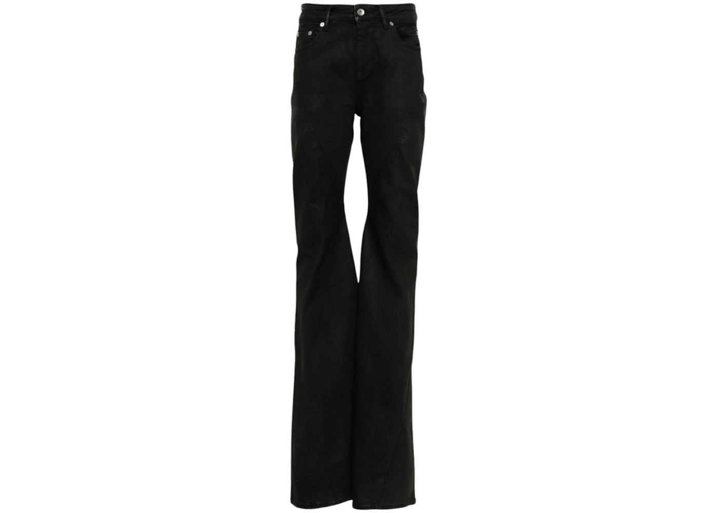 Rick Owens DRKSHDW Bias Bootcut Pants Black Wax