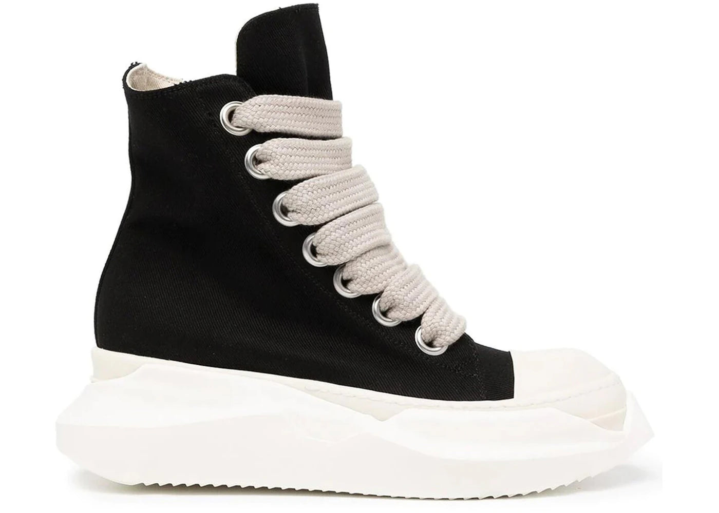 Rick Owens DRKSHDW Canvas Abstract High Top Black Milk