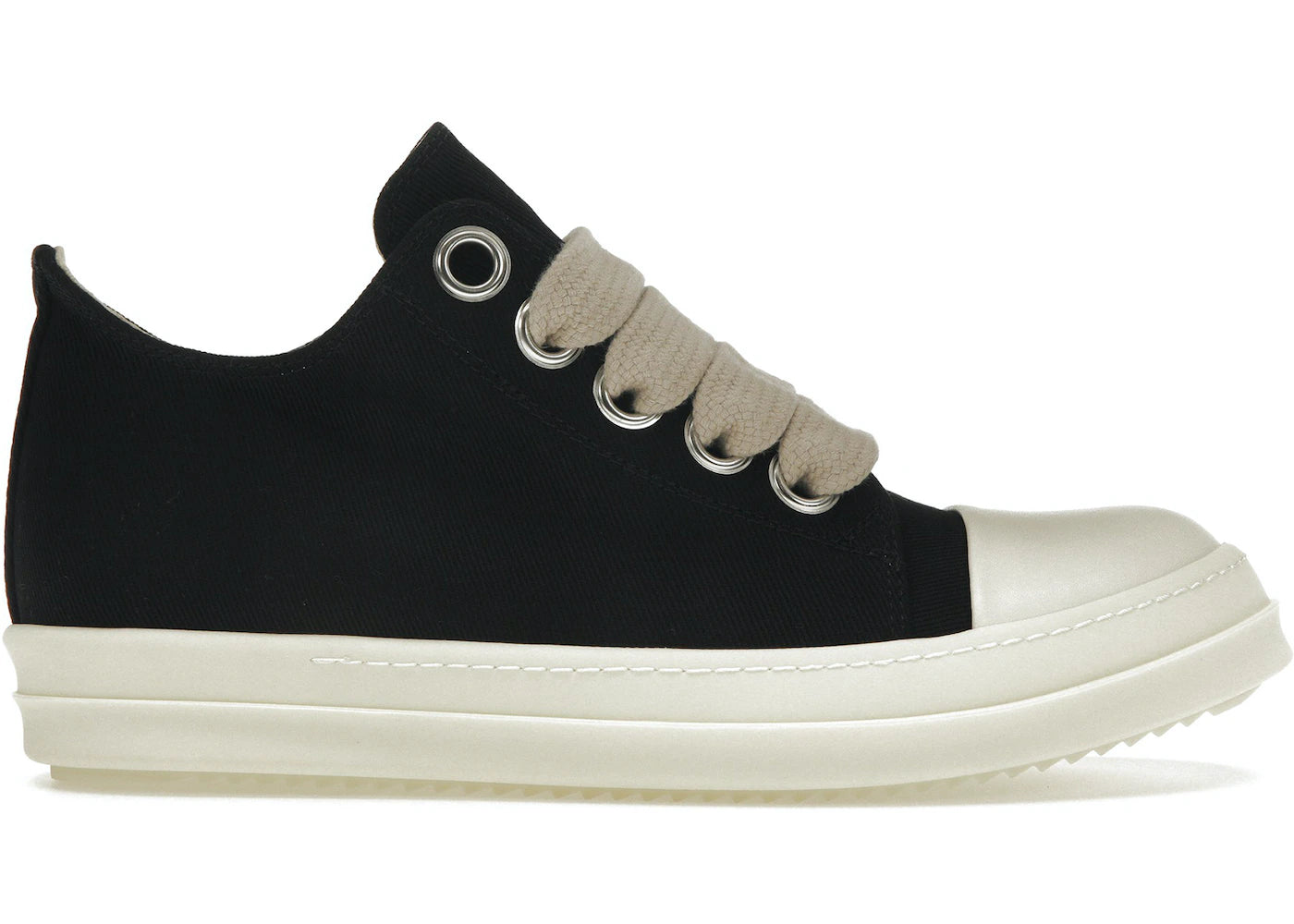 Rick Owens DRKSHDW Canvas Low Top Black Milk