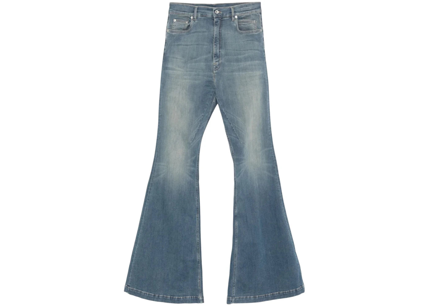 Rick Owens DRKSHDW Denim Bolan Bootcut Pants Washed Indigo