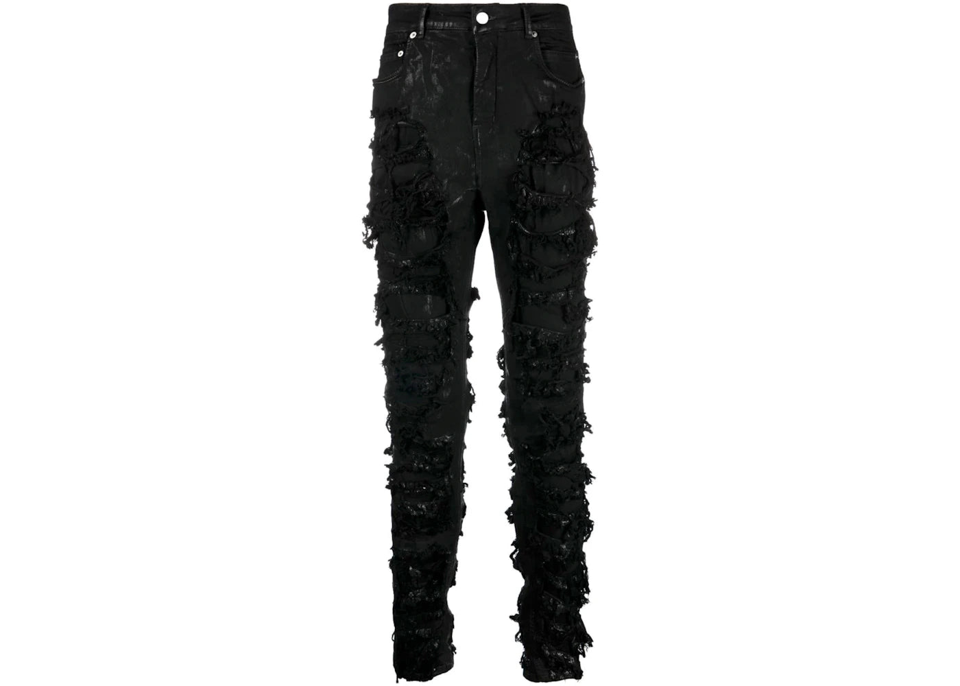 Rick Owens DRKSHDW Distressed Slim Fit Jeans Black