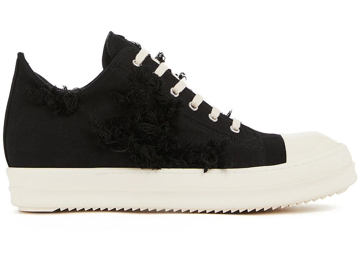 Rick Owens DRKSHDW Fogachine Slashed Stretch Denim Low Black Milk