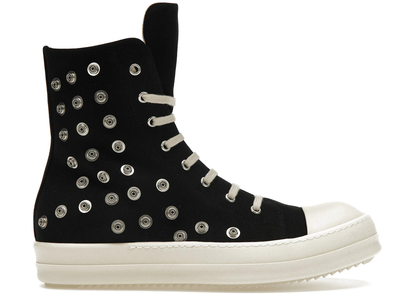 Rick Owens DRKSHDW Sneaks Studded Eyelets Black Milk