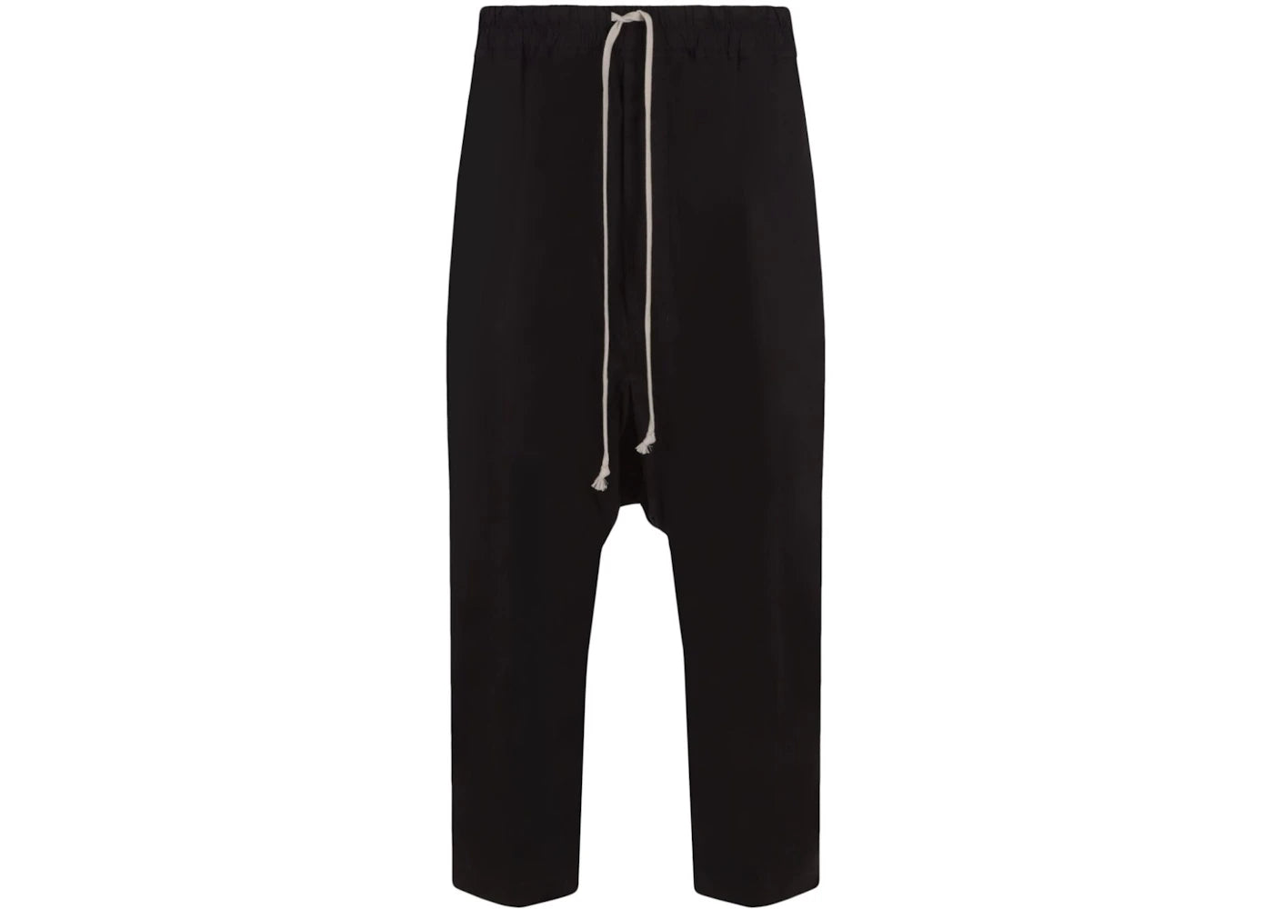 Rick Owens Drawstring Cropped Pantaloni Black
