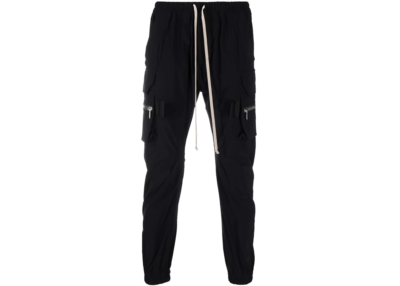 Rick Owens Drawstring-Waist Cargo Trousers Black