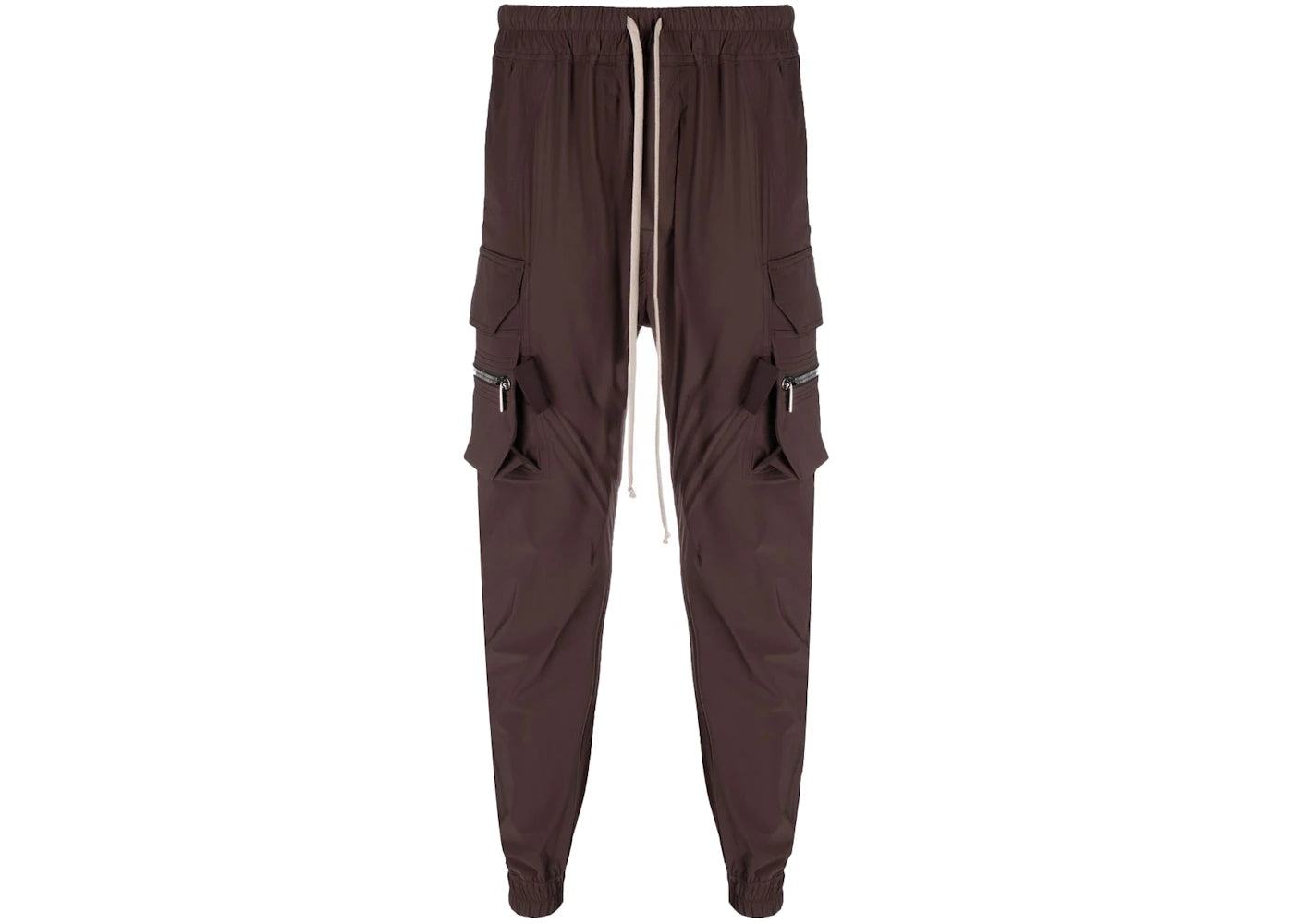 Rick Owens Drawstring-Waist Cargo Trousers Brown