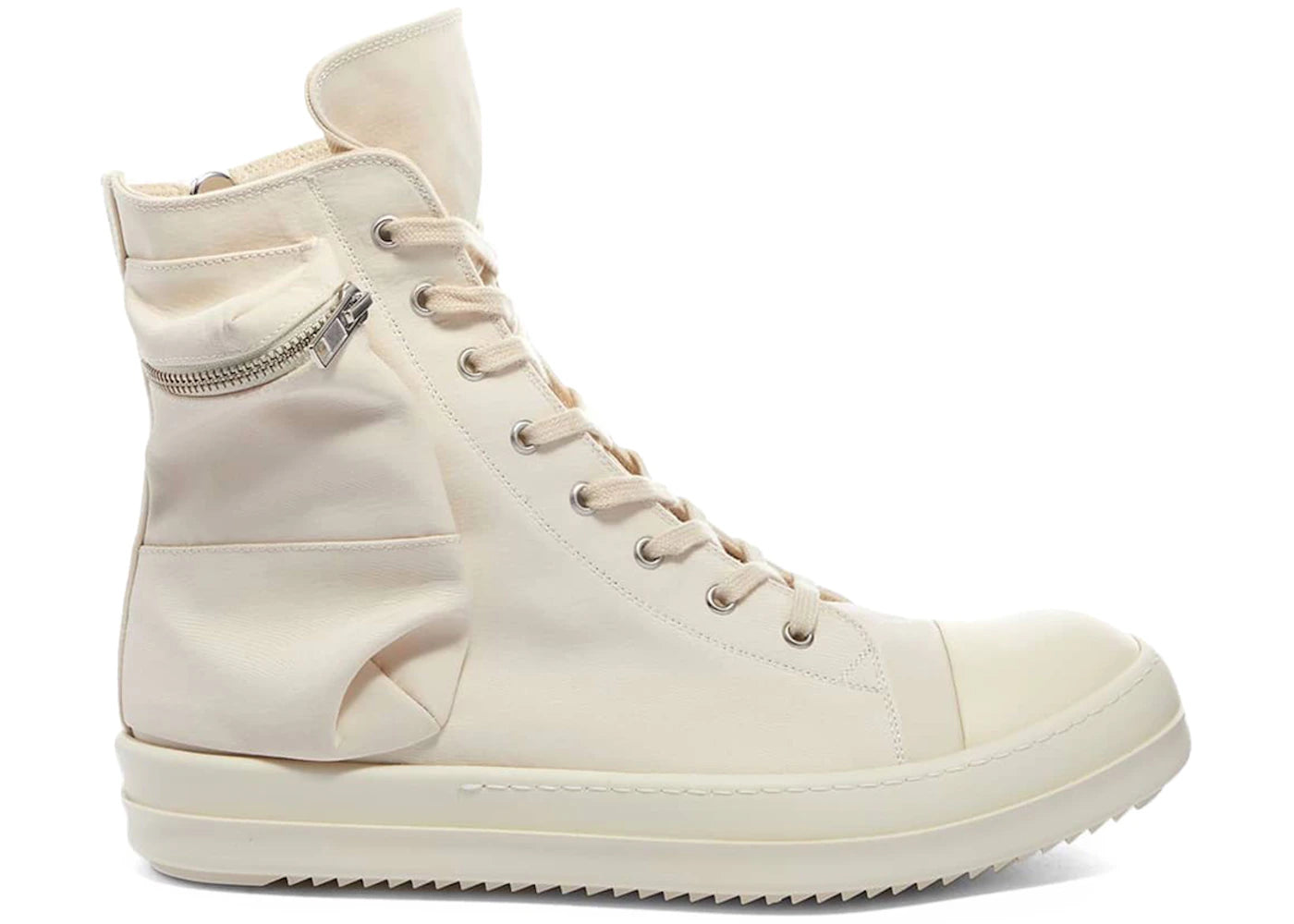 Rick Owens Drkshdw Cargo Lace Hi Natural Milk