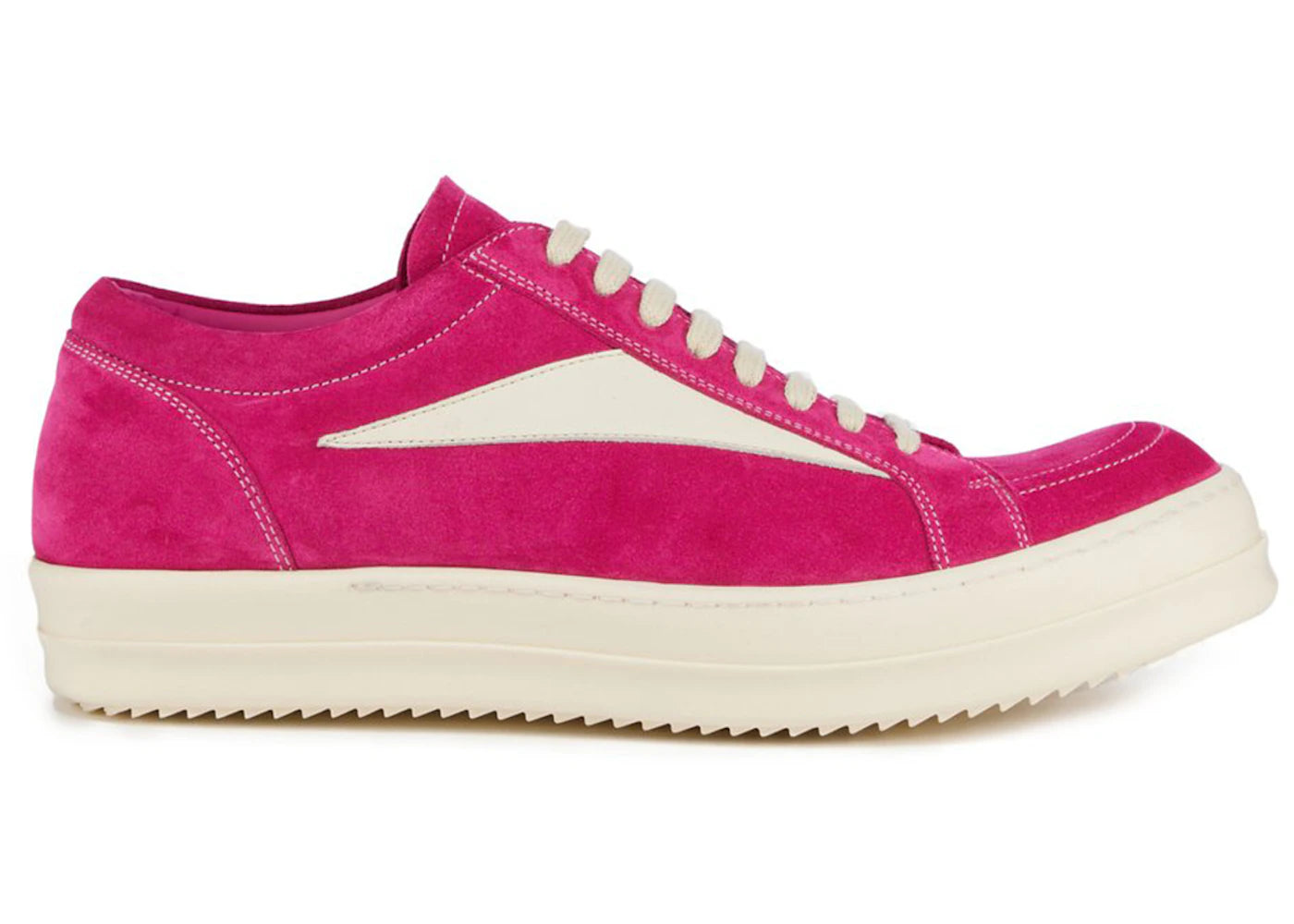 Rick Owens EDFU Vintage Sneaks Velour Suede Hot Pink Milk White (Women's)