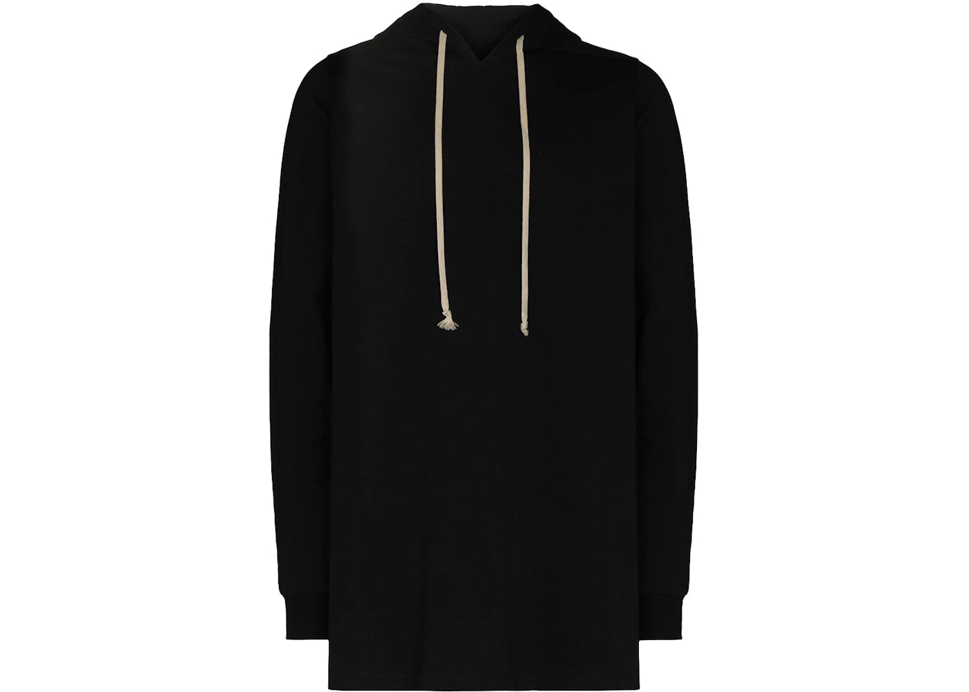 Rick Owens Fogachine Drawstring Pullover Hoodie Black