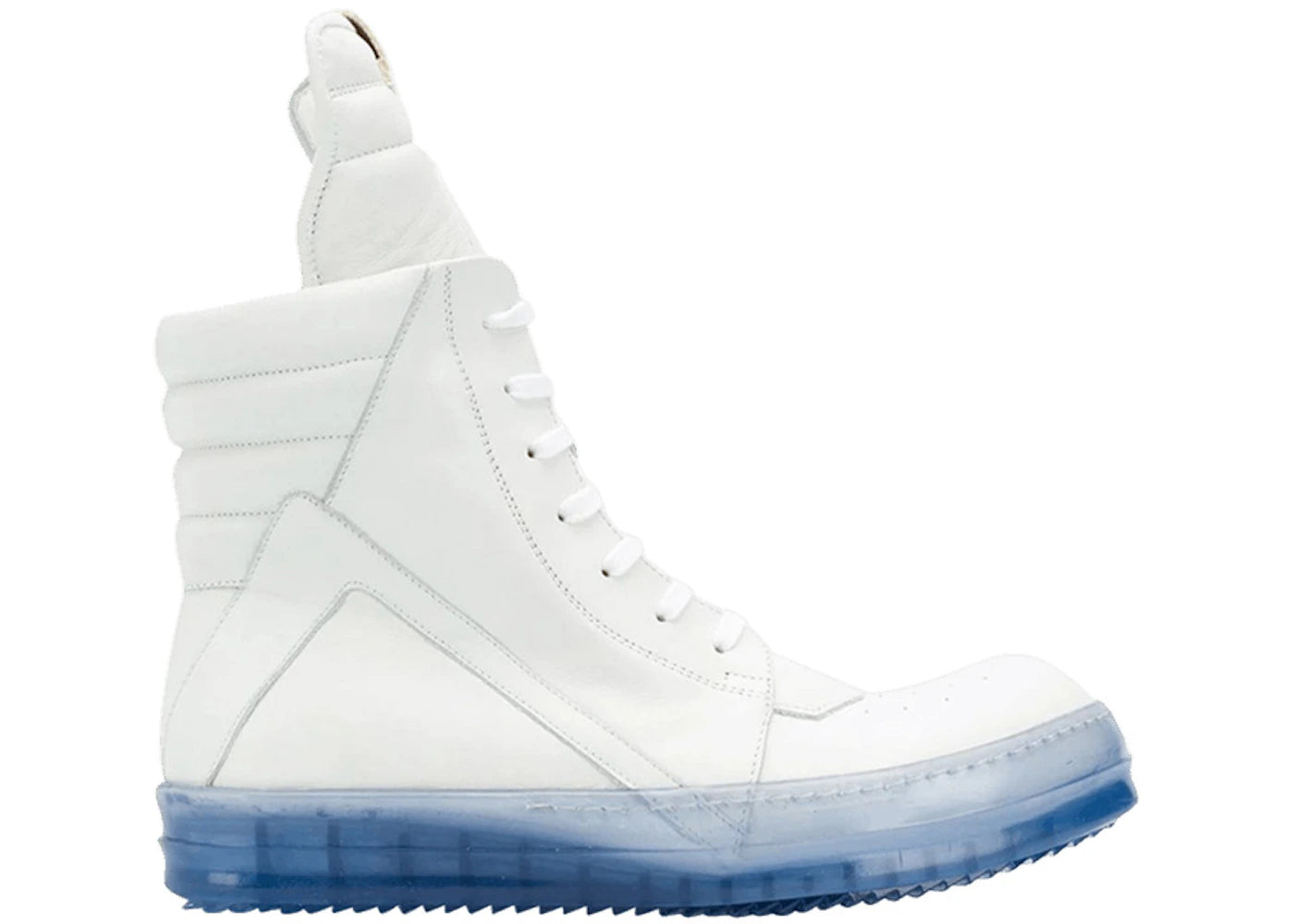 Rick Owens Geobasket High Chalk White Blue Transparent