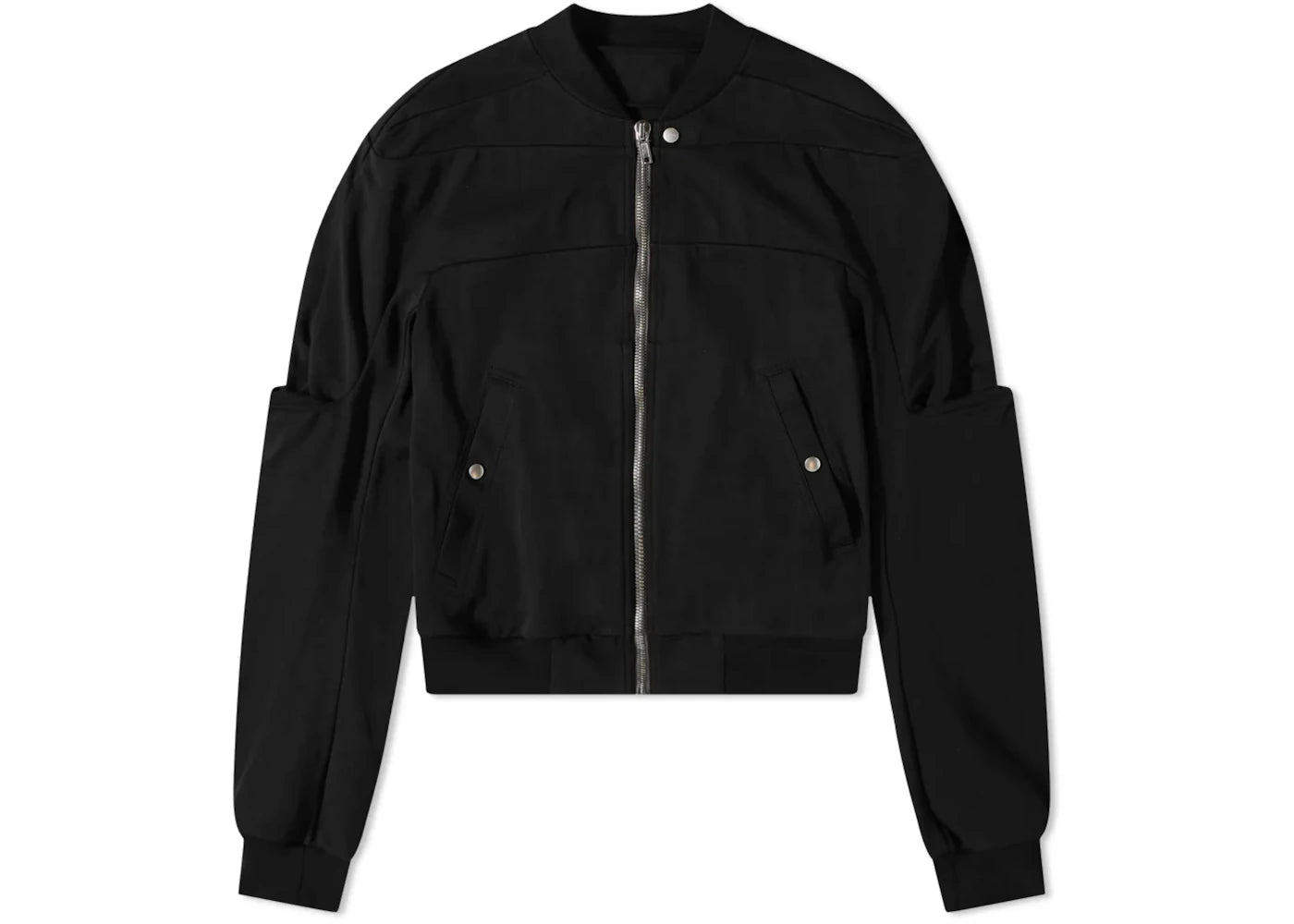 Rick Owens Geth Jersey Bomber Jacket Black